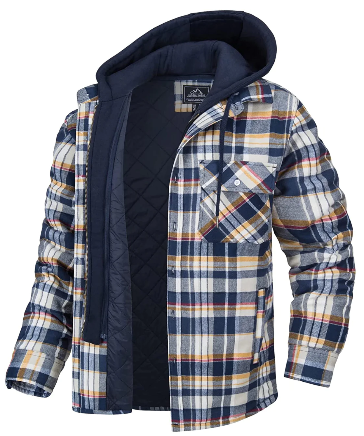 Hardfell | Checked hooded jacket for men
