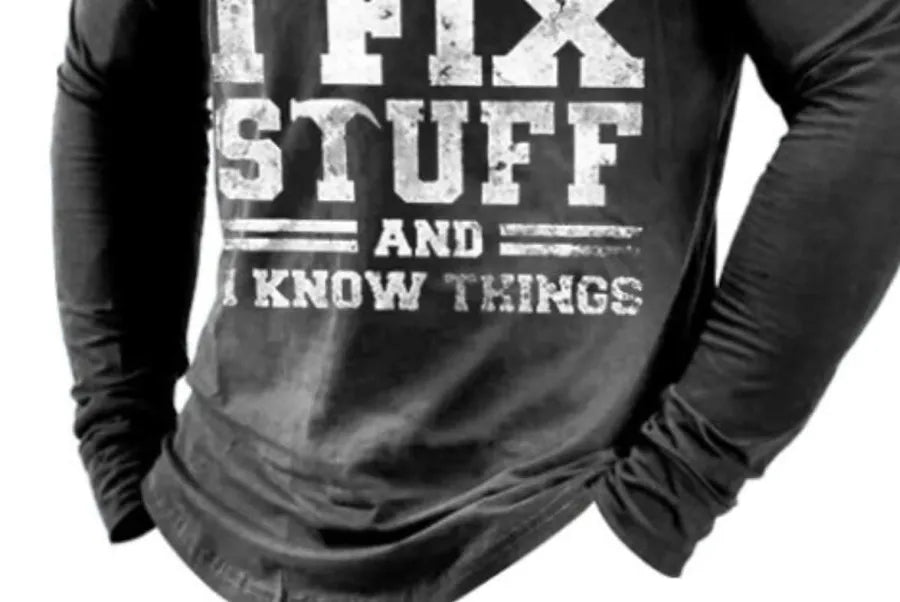 Hardfell | Diniz - sweatshirt with graphic text for men