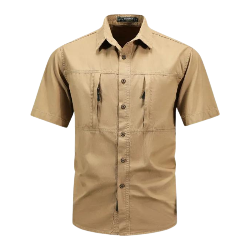 Hardfell | Practical shirt with chest zippers and short sleeves