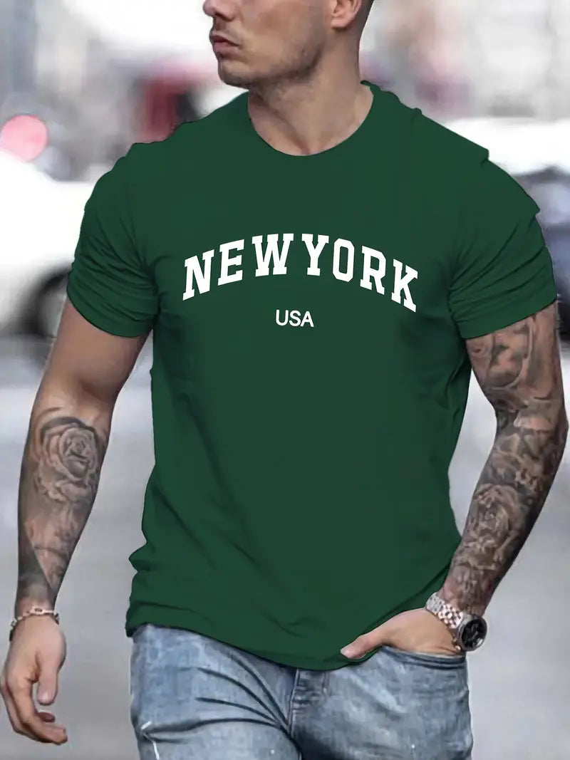 Hardfell | Solstice - t-shirt with new york print for men