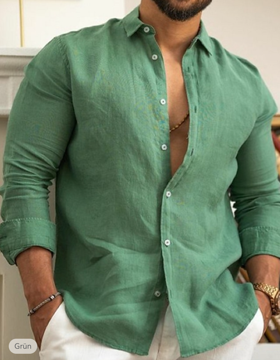 Hardfell | Elegant linen shirt with collar