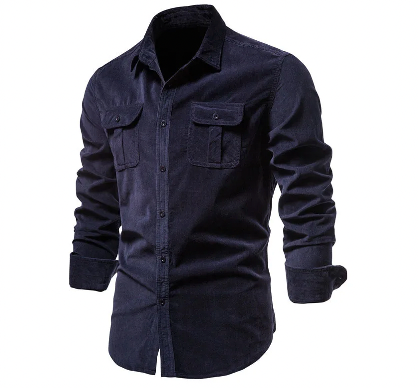 Hardfell | Elegant corduroy shirt with collar