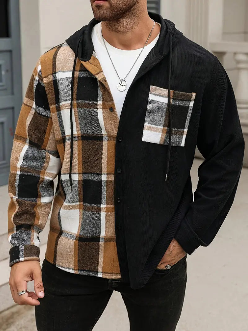 Hardfell | Classic plaid hooded jacket for men