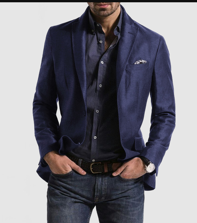 Hardfell | men's cardigan with casual buttons, pockets and lapel collar, solid color, long sleeves