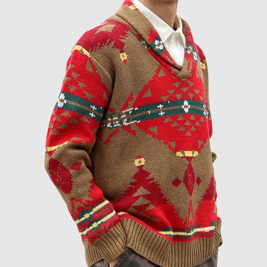 Hardfell | Harrington jacquard knit sweater