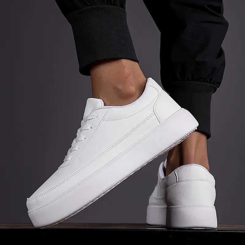 Hardfell | Andrew - plain white skate shoes for men