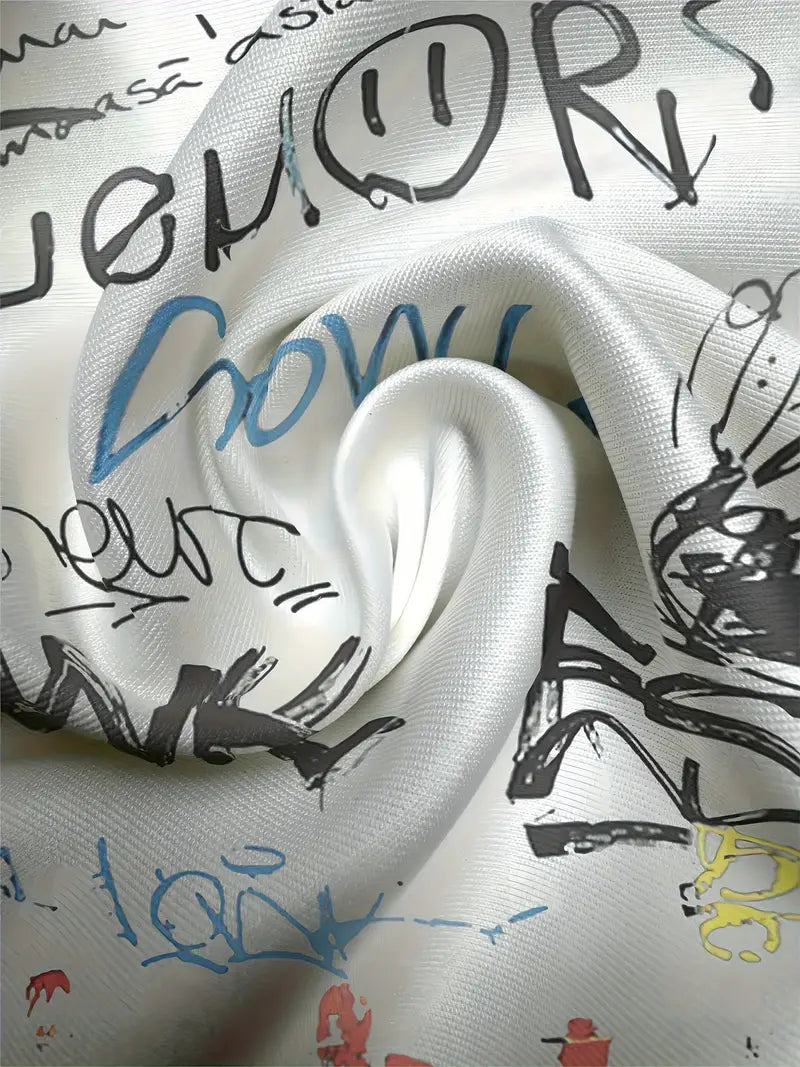 Hardfell | David - hooded sweatshirt with doodle print for men