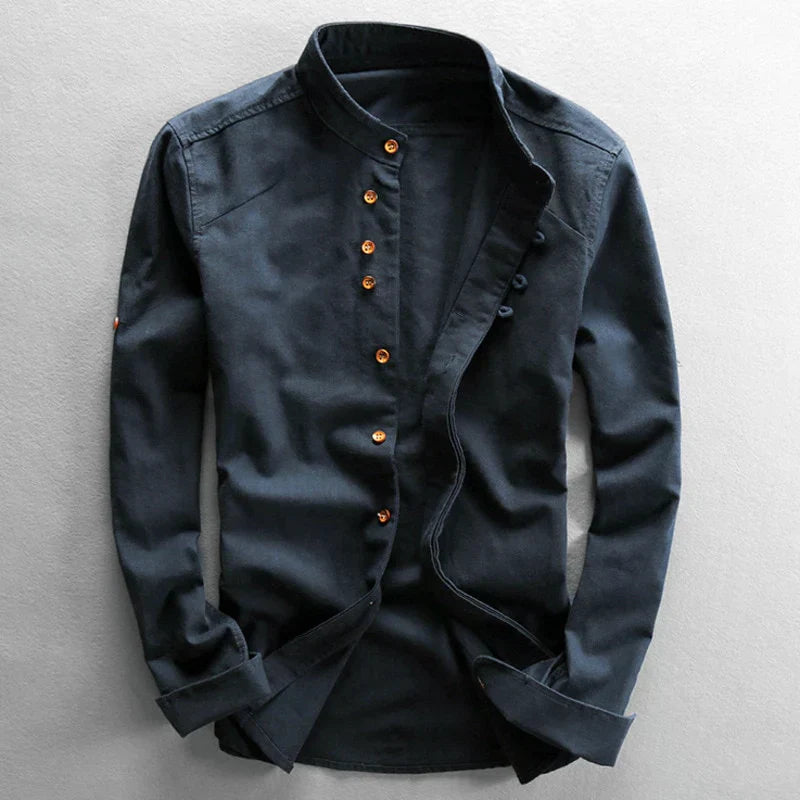 Hardfell | Elegant linen shirt with collar