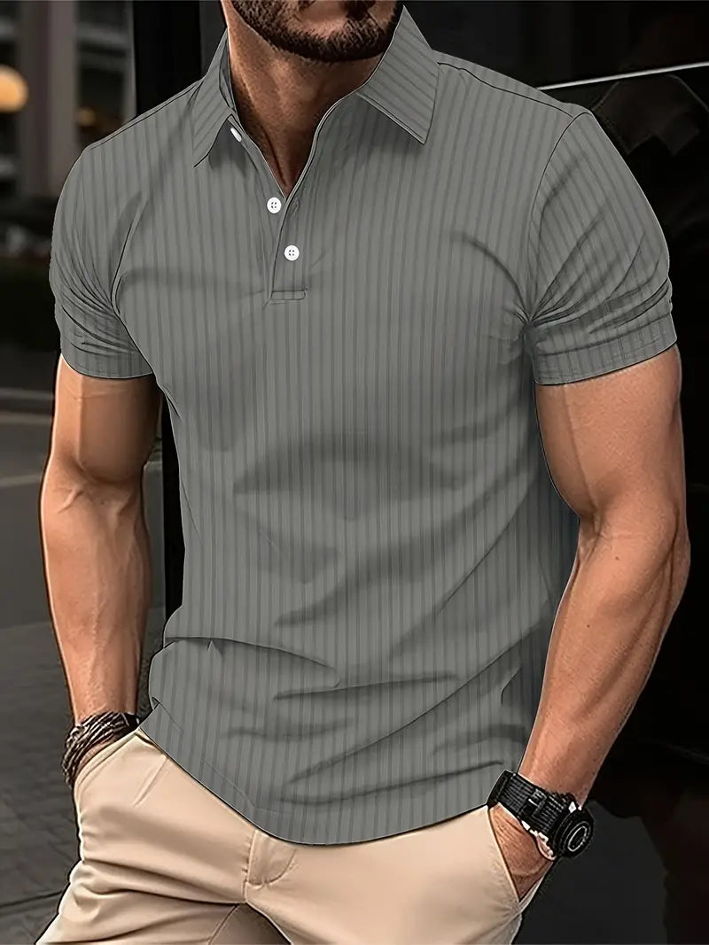 Hardfell | Alessio - casual ribbed short sleeve shirt for men