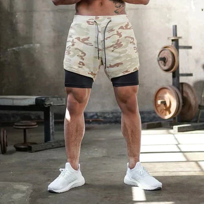 Hardfell | Trendy camouflage shorts with drawstring