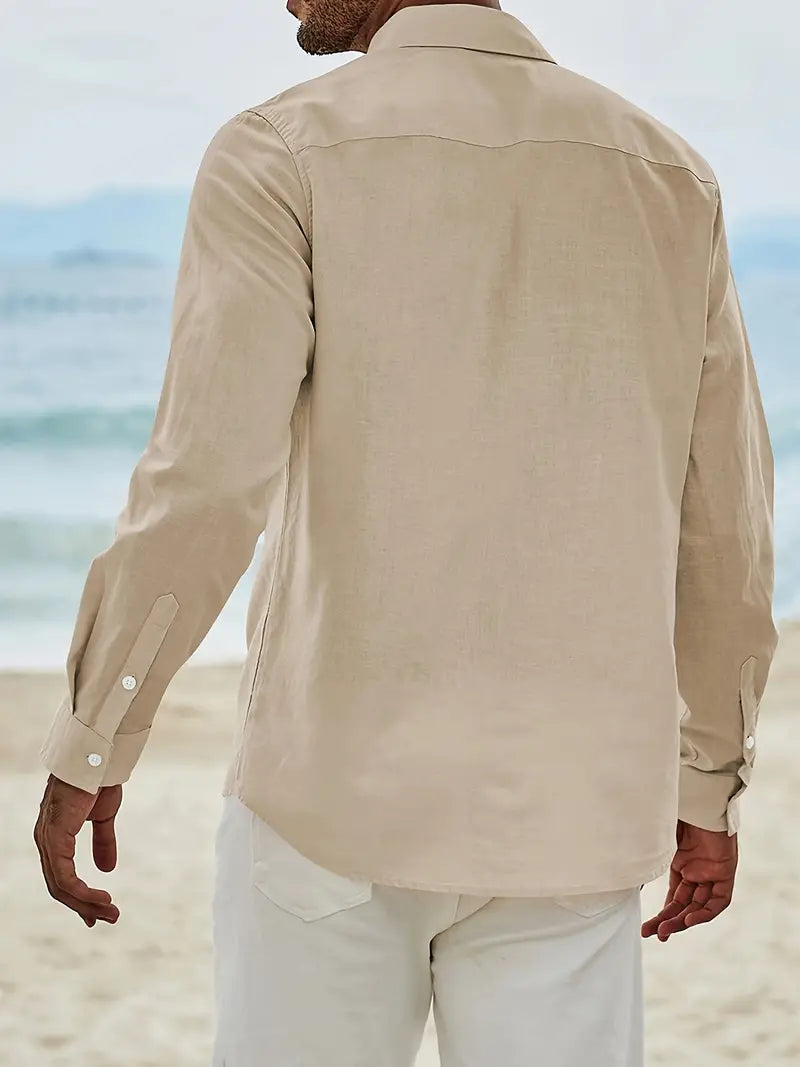 Hardfell | Ethan - casual long sleeve shirt with button placket