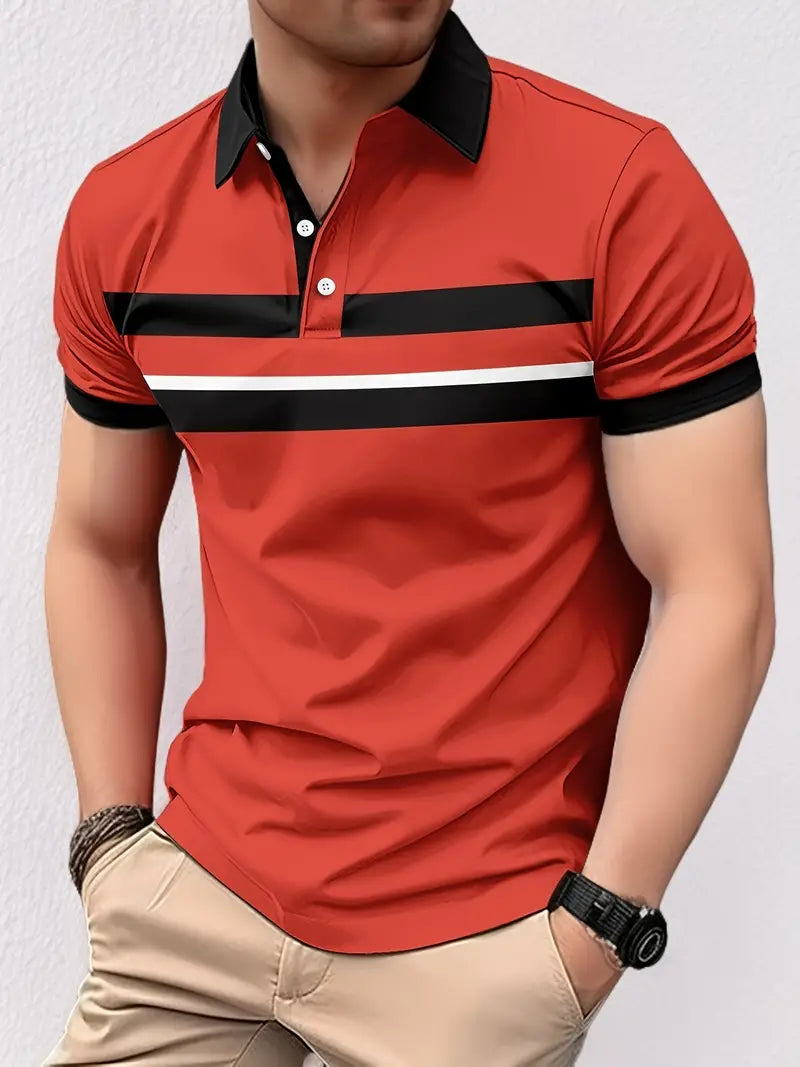 Hardfell | Atticus - regular-fit golf shirt with color block for spring