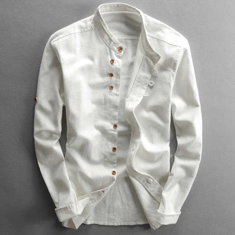 Hardfell | Elegant linen shirt with collar