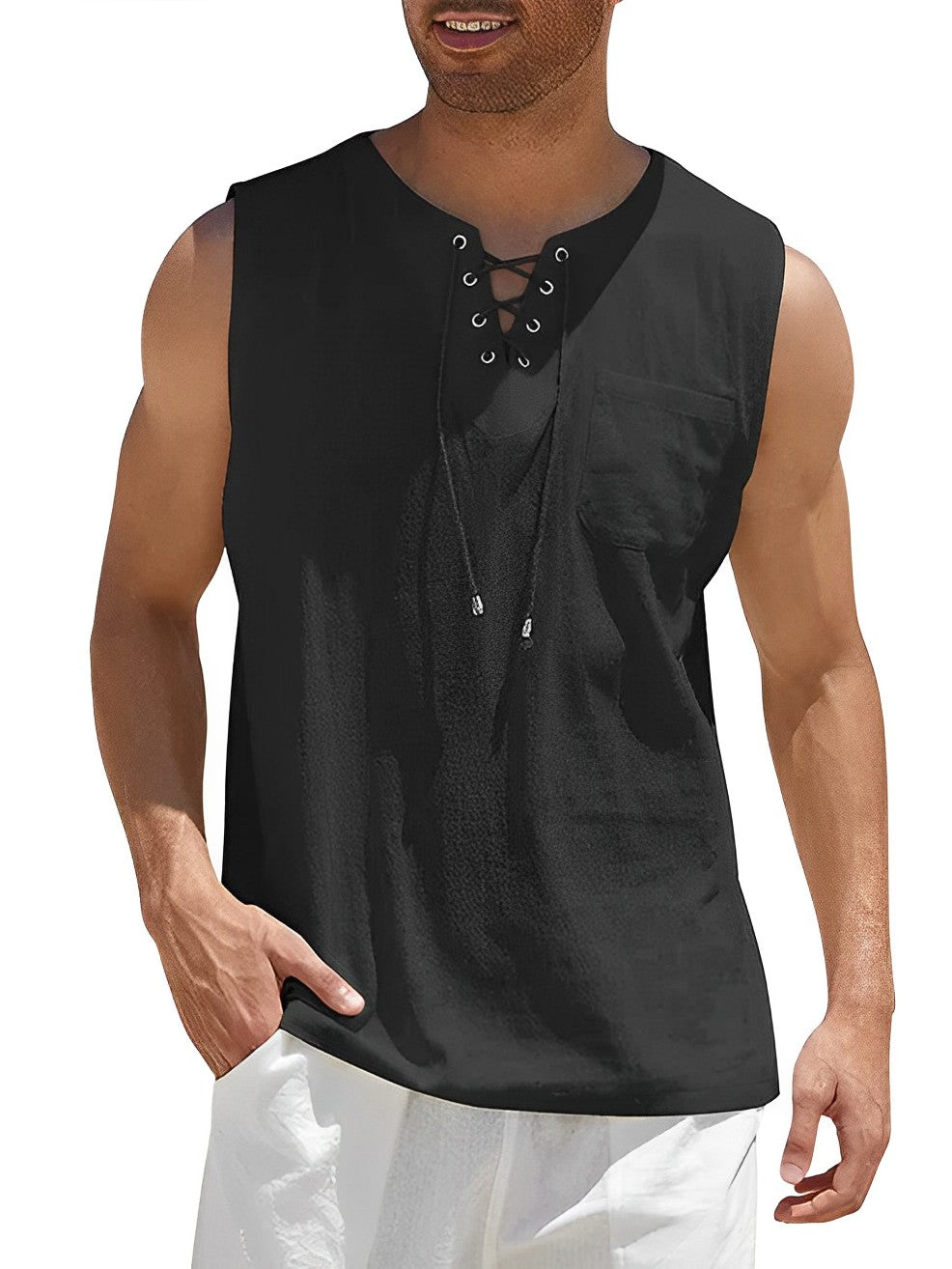 Hardfell | Sleeveless tank top with drawstring & breast pocket