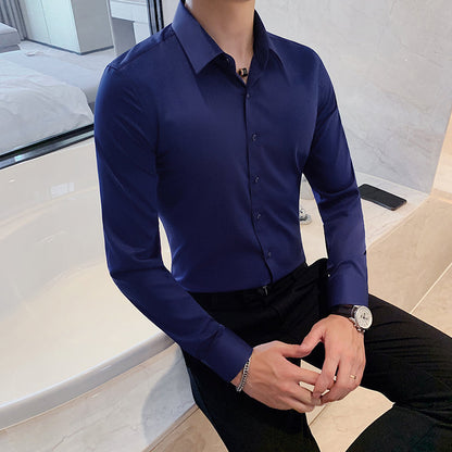 Hardfell | Elegant men's business shirt with slim fit and Kent collar
