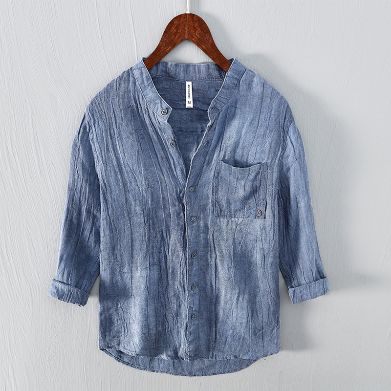 Hardfell | Vintage blue linen shirt