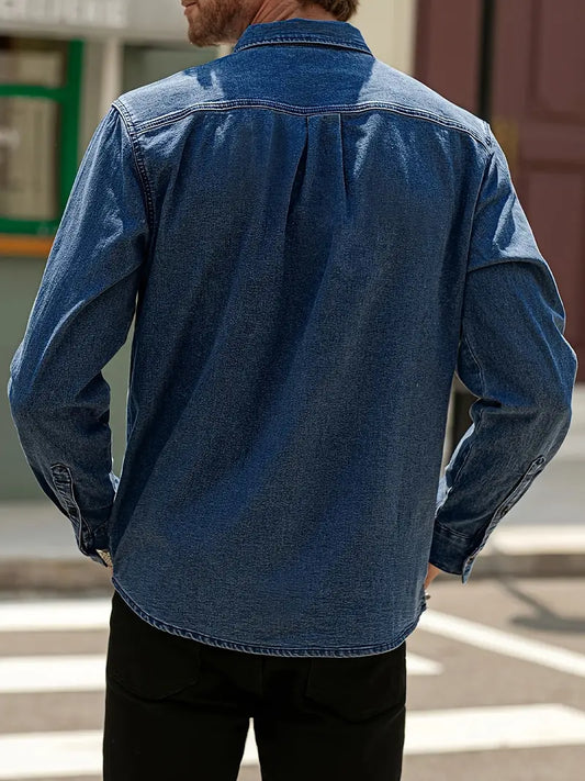 Hardfell | Alexander - jeans long sleeve shirt for men