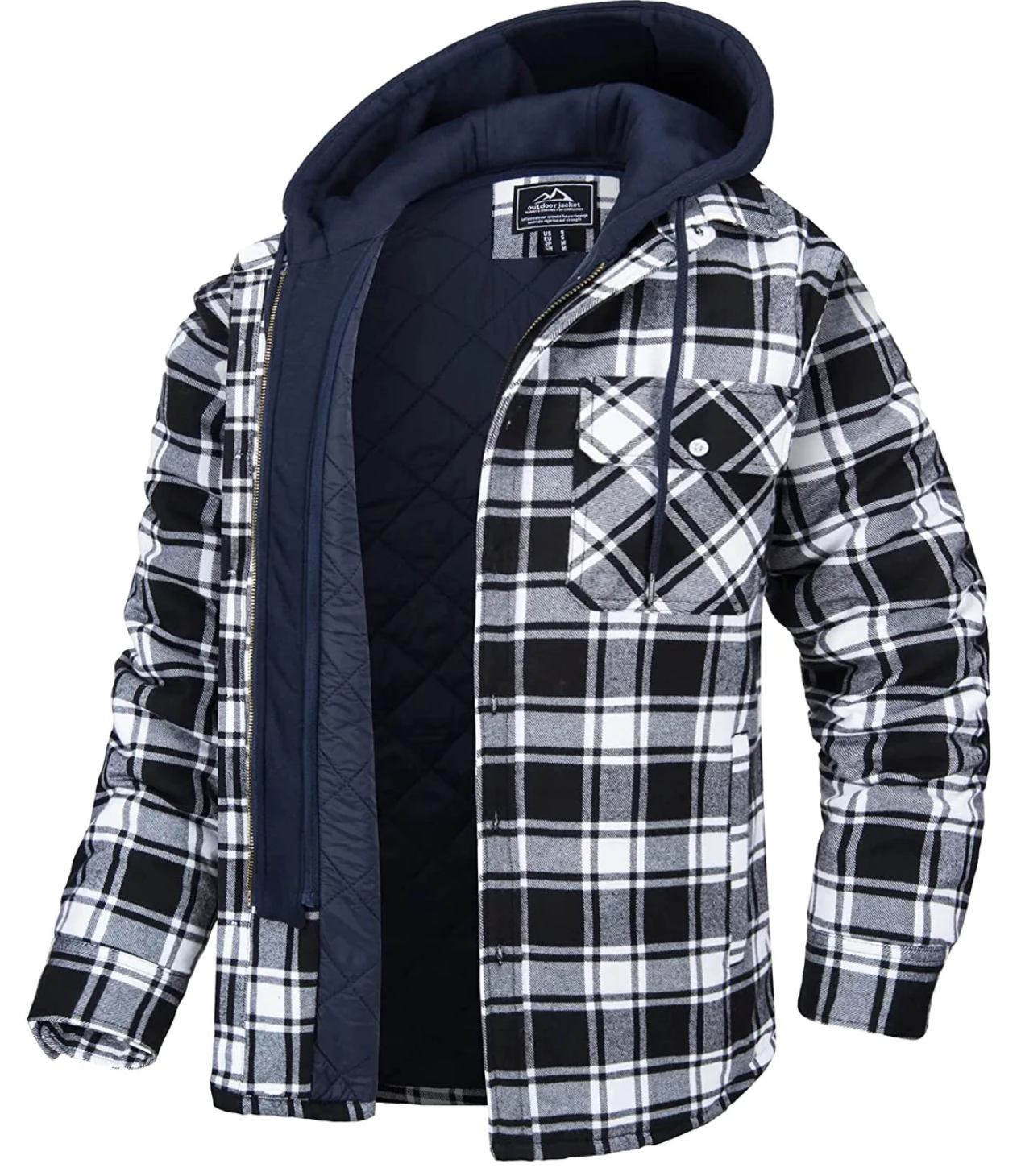 Hardfell | Checked hooded jacket for men