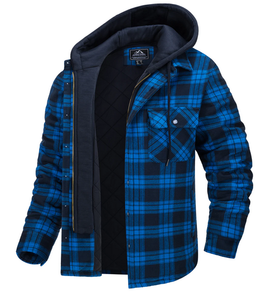 Hardfell | Checked hooded jacket for men