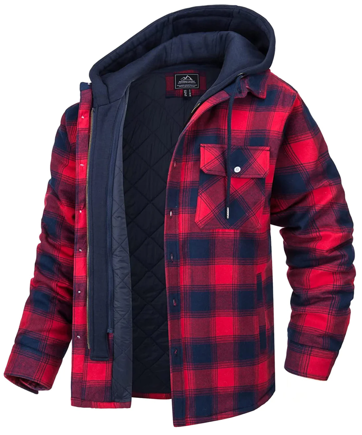 Hardfell | Checked hooded jacket for men