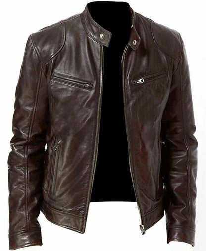Hardfell | Plain leather jacket for men