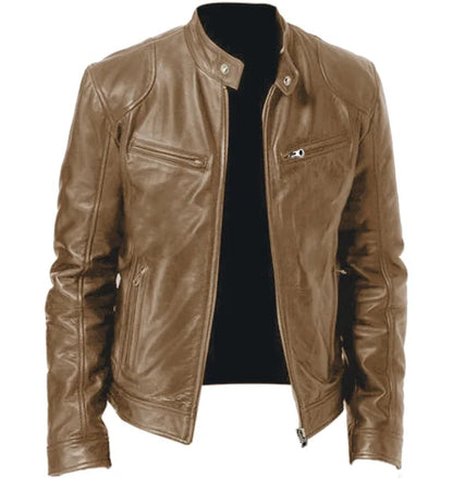 Hardfell | Plain leather jacket for men