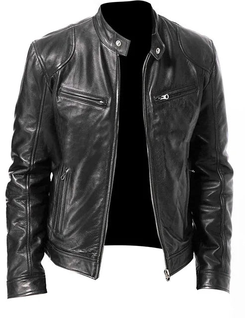 Hardfell | Plain leather jacket for men