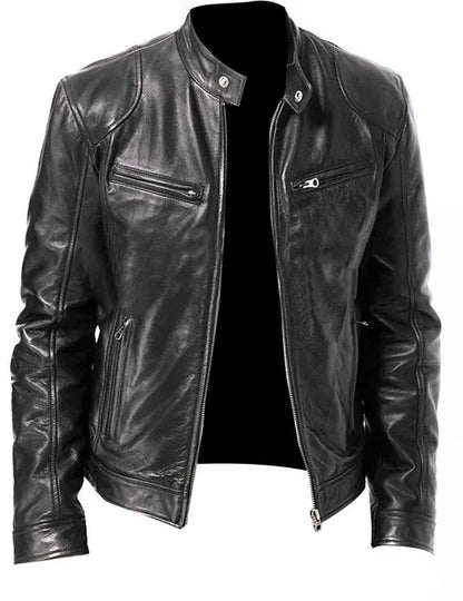 Hardfell | Plain leather jacket for men