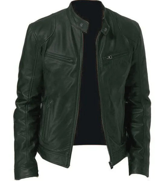 Hardfell | Plain leather jacket for men