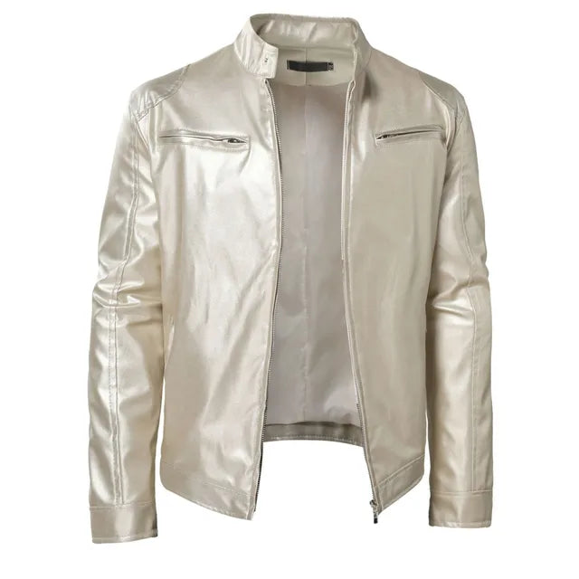 Hardfell | Plain leather jacket for men