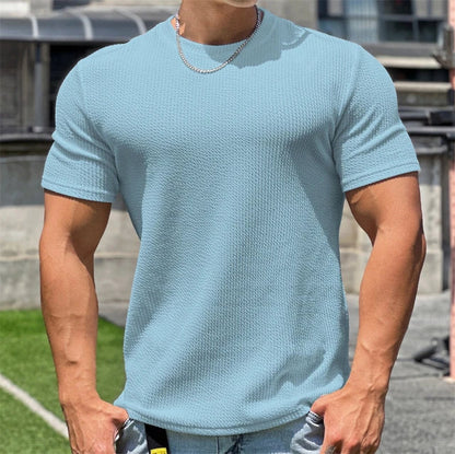 Hardfell | Sky blue knitted T-shirt