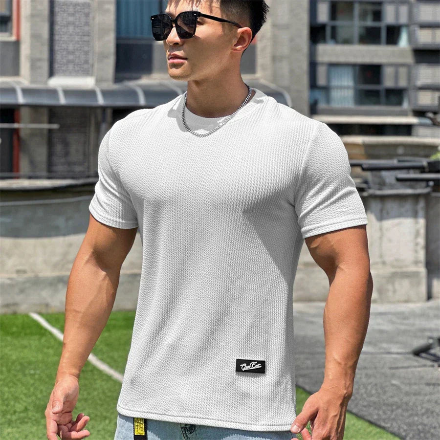 Hardfell | Sky blue knitted T-shirt