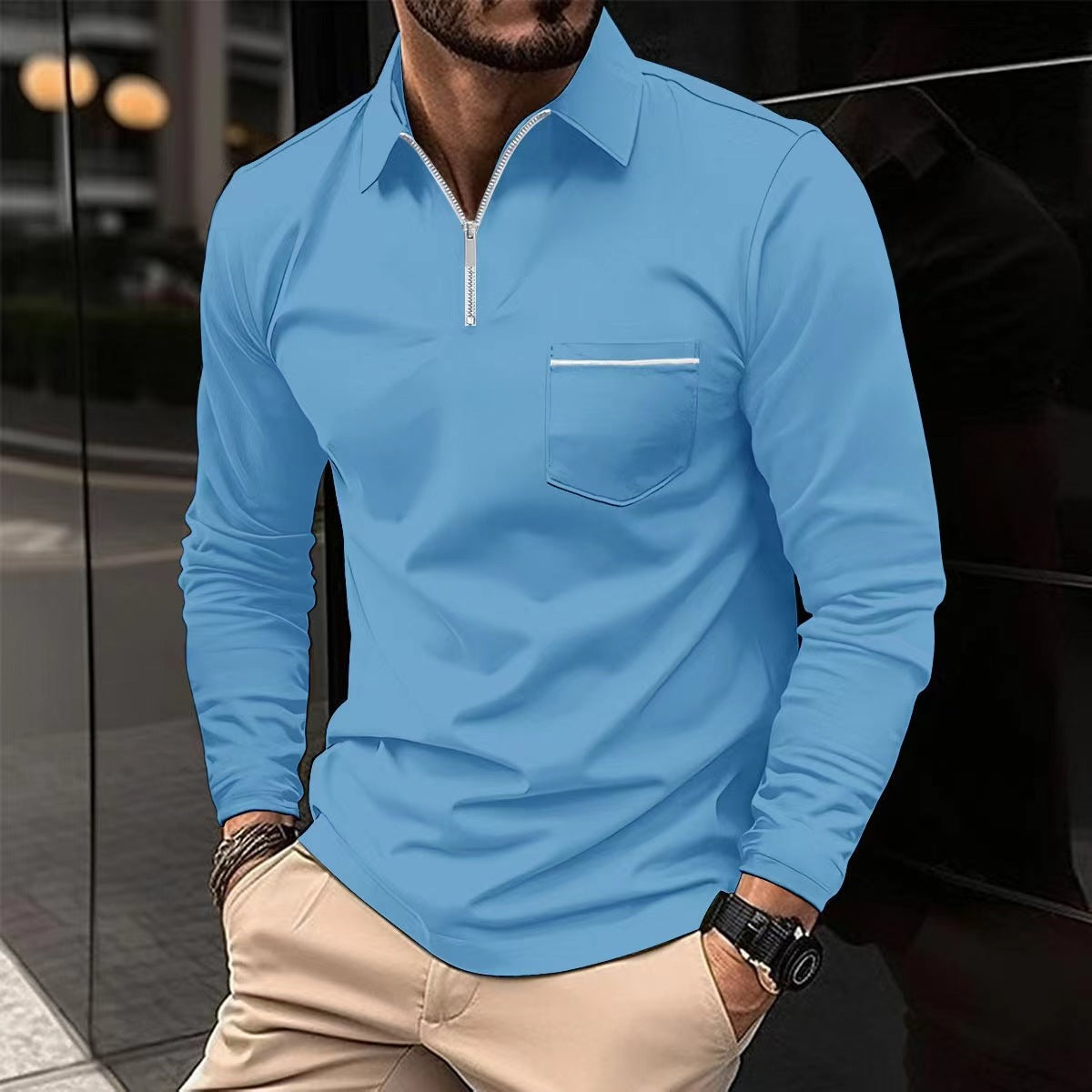 Hardfell | Ethan - classic long sleeve polo shirt for spring