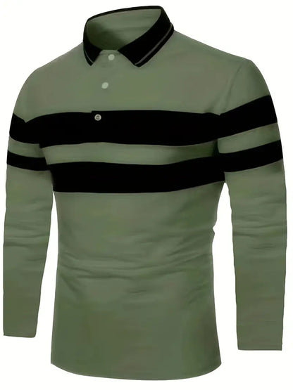 Hardfell | Christopher - casual colorblock long sleeve shirt