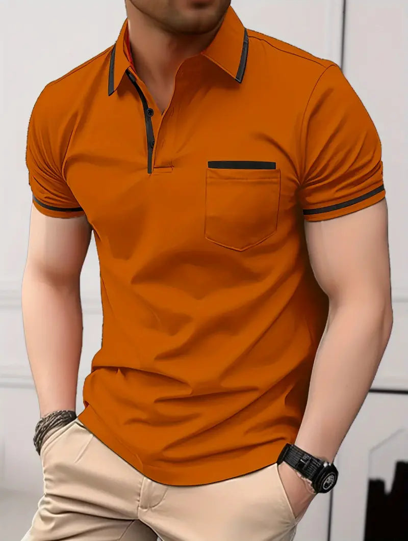 Hardfell | Daniel - contrasting short sleeve golf shirt