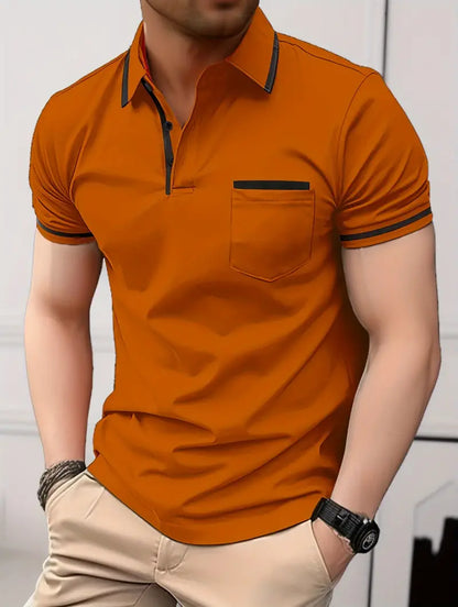 Hardfell | Daniel - contrasting short sleeve golf shirt