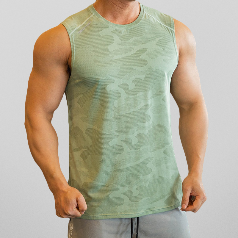 Hardfell | Green camouflage tank top for men
