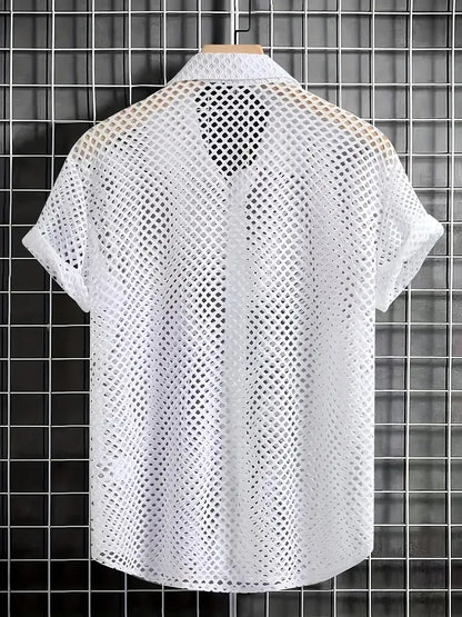 Hardfell | Daniel - hollowed out short sleeve shirt