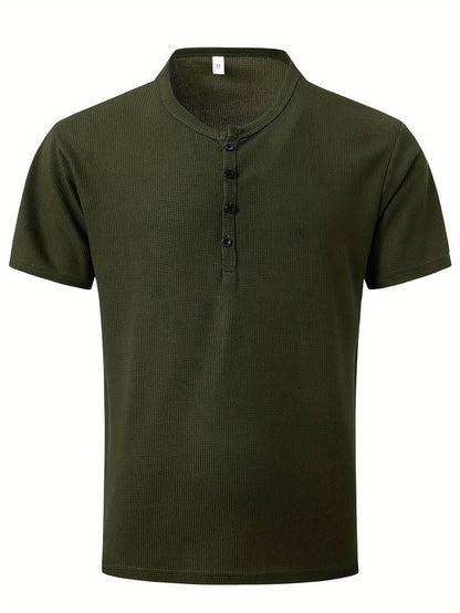 Hardfell | Kevin - casual waffle short sleeve shirt for men