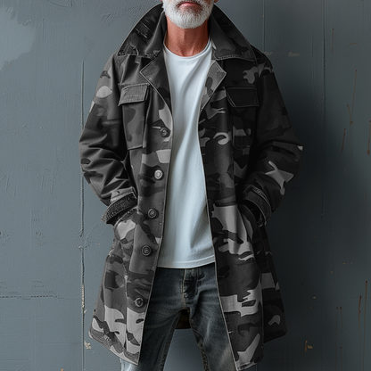 Hardfell | Camoflauge trench coat for men