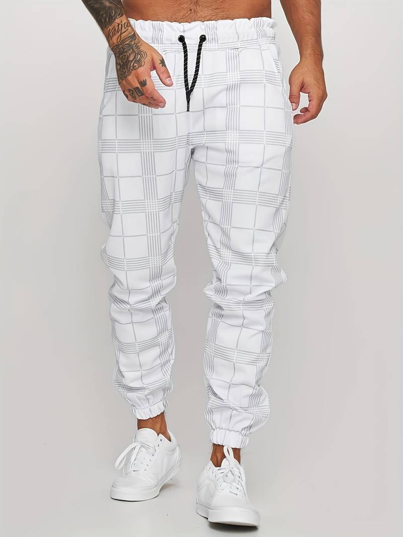 Hardfell | Alexander - casual pants with plaid print for men