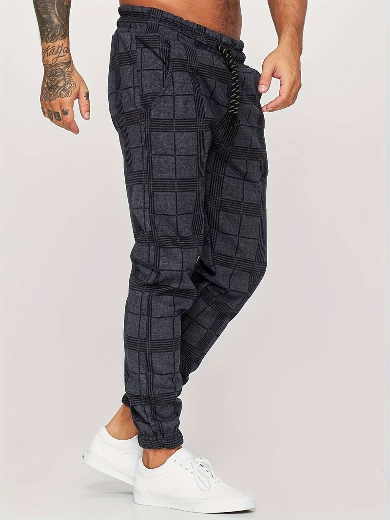 Hardfell | Alexander - casual pants with plaid print for men