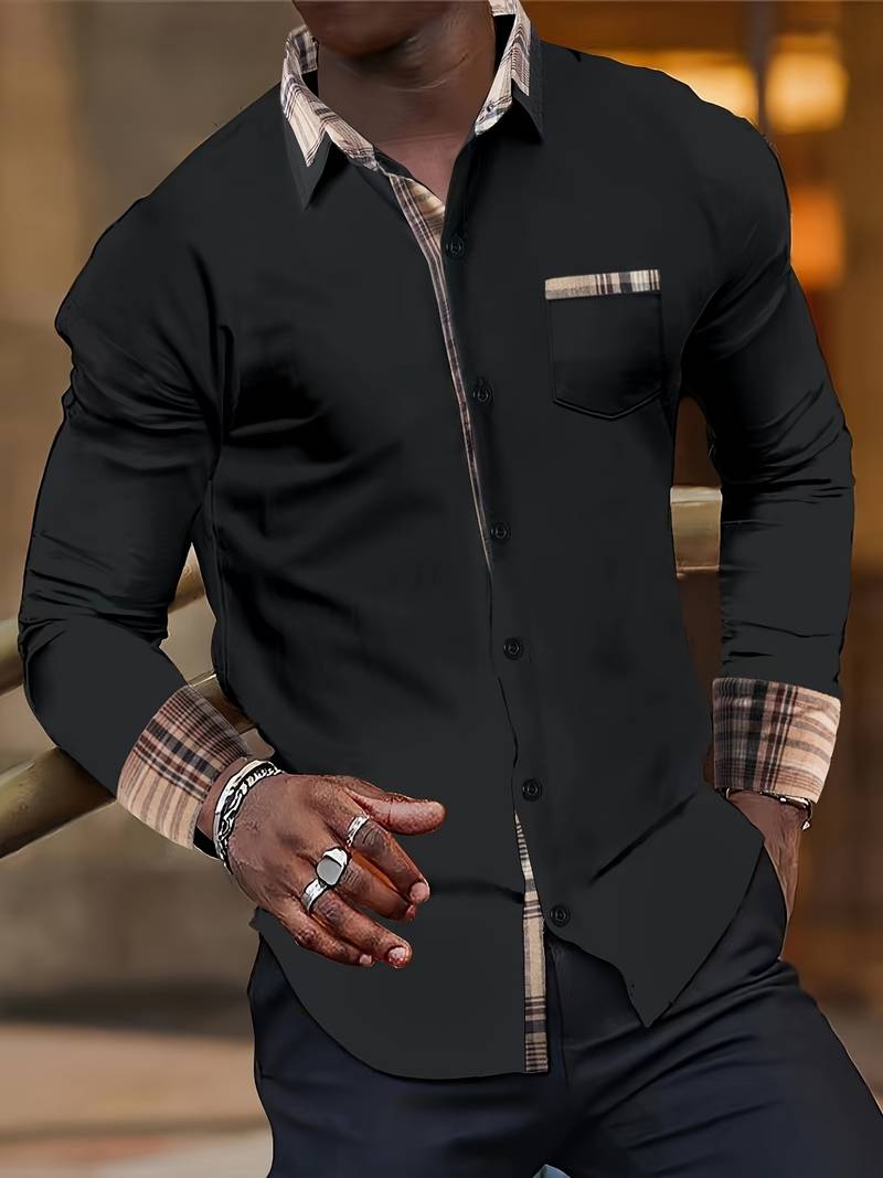 Hardfell | Liam - classic long sleeve shirt in check design