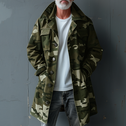 Hardfell | Camoflauge trench coat for men