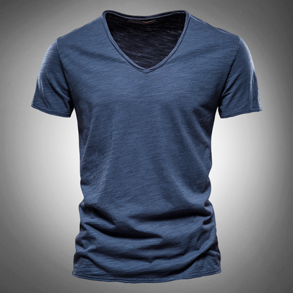 Hardfell | Classic V-neck T-shirt in blue