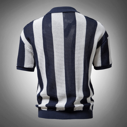 Hardfell | Blue stripe polo shirt