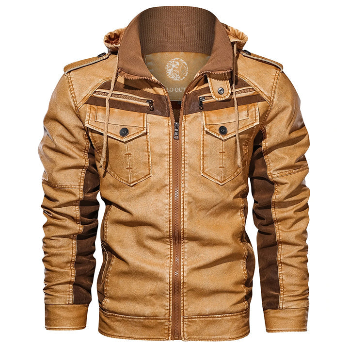 Hardfell | Plain leather jacket