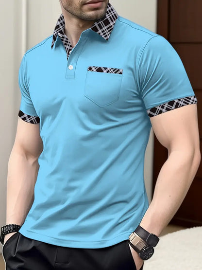 Hardfell | Lucien - regular-fit golf shirt with plaid collar
