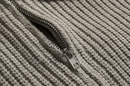 Hardfell | Knitted sweater - zipper collar