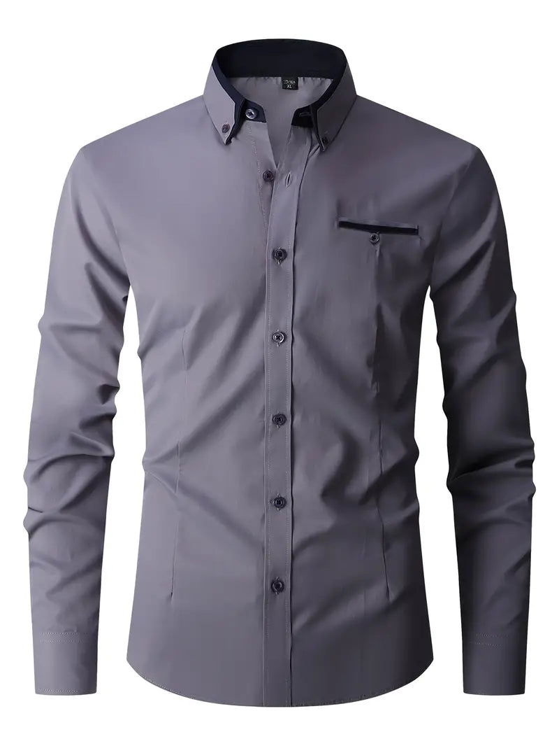 Hardfell | Declan - classic, formal shirt with buttons for men